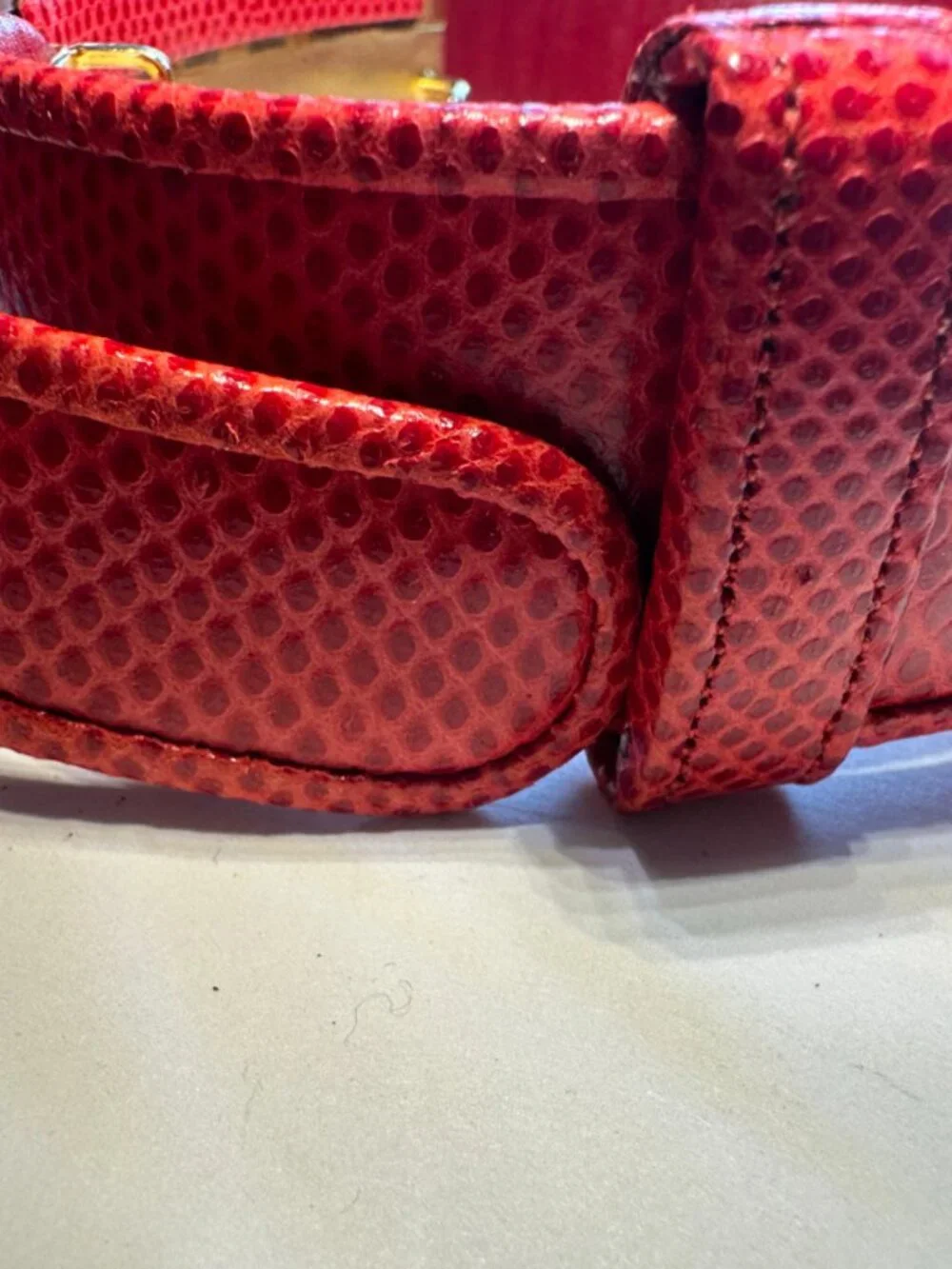 Judith Leiber Vintage Art Deco Red Belt
